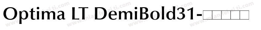Optima LT DemiBold31字体转换